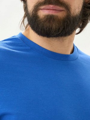 UzCotton Футболка мужская однотонная, цвет синий