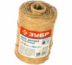 Джутовый шпагат 3-ниточный, d 1.8 мм, 100 м, 1600 ктекс, 18 кгс