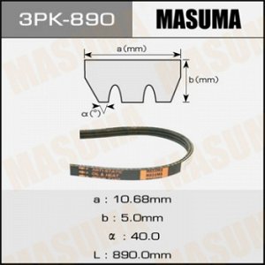 Ремень ручейковый MASUMA 3PK- 890 3PK-890