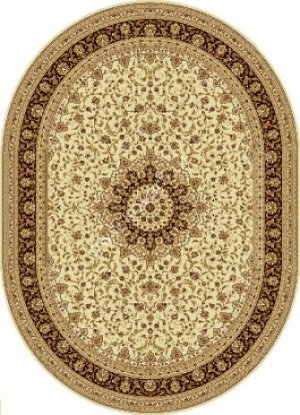 Ковер Ковер 207 Isfahan 1149 1,50 х 2,25 м овал, 100% шерсть / 1.50 x 2.25 / Овал / Толщина общ, мм 8 / Ворс 8 мм / бежевый,коричневый,кремовый / Шерсть 100% / Молдова