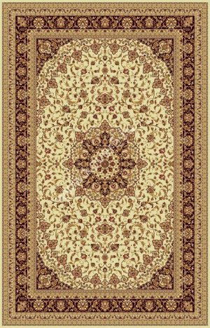 Ковер Ковер 207 Isfahan 1659 1,50 х 2,25 м, 100% шерсть / 1.50 x 2.25 / Прямоугольник / Толщина общ, мм 8 / Ворс 8 мм / кремовый / Шерсть 100% / Молдова