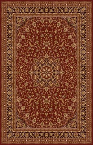 Ковер Ковер 207 Isfahan 3658 0,80 х 1,50 м, 100% шерсть / 0.80 x 1.50 / Прямоугольник / Толщина общ, мм 8 / Ворс 8 мм / бежевый,красный / Шерсть 100% / Молдова