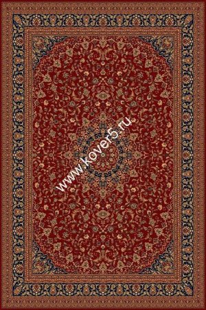 Ковер Ковер 207 Isfahan 63317 1,00 х 2,50 м, 100% шерсть / 1.00 x 2.50 / Прямоугольник / Толщина общ, мм 8 / Ворс 8 мм / бордовый,красный / Шерсть 100% / Молдова