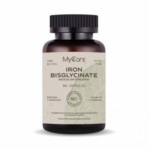 Железо MyCare Iron Bisglycinate 40мг. (хелатная ф.) - 90 капс.