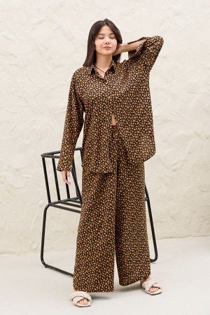 Костюм женский  SET001/07/Черный, коричневый