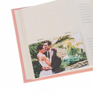 Фотоальбом на 200 фото 10х15 см Pioneer Делюкс wedding rings книжный переплет розовый