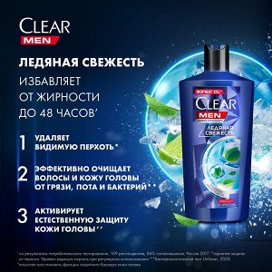NEW ! Clear Men шампунь ПРОТИВ ПЕРХОТИ ДЛЯ МУЖЧИН ЛЕДЯНАЯ СВЕЖЕСТЬ С МЕНТОЛОМ 650 мл