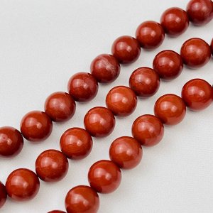 Бусины для украшений из кирпичной Яшмы (36 бусин)