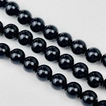 Бусины для украшений из черного Агата (45 бусин)