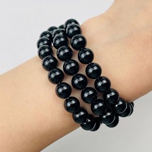 Бусины для украшений из черного Агата (45 бусин)