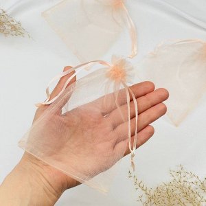 Мешочек: Органза персиковый (5 шт)