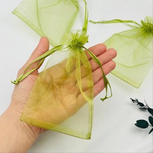 Мешочек: Органза зеленый (5 шт)