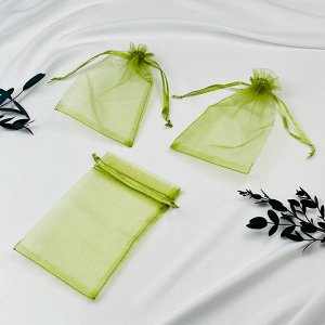 Мешочек: Органза зеленый (5 шт)