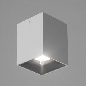 Светильник "Кубик" LED 4000К 10Вт DIM220 белый серебро 7,5х7,5х9,5см
