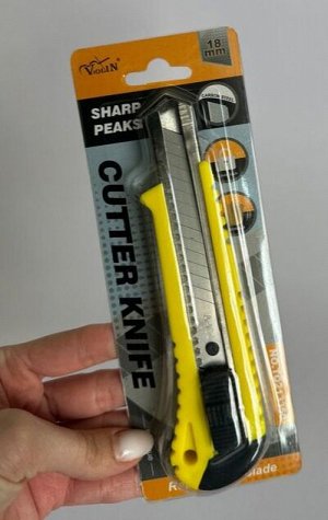 Нож канцелярский 18 мм "Cutter knife" c механической фиксацией