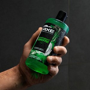 NEW ! AXE парфюмированный гель для душа и шампунь 2в1 Изумрудный пачули 400 мл