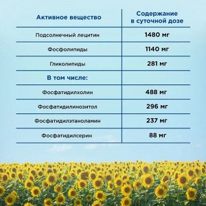 Лецитин подсолнечный (70 кап. по  0,41 г)