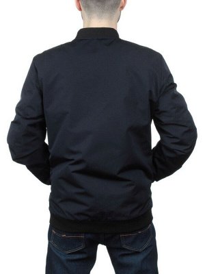 EM25056-2 DARK BLUE Куртка-бомбер мужская демисезонная (100 гр. синтепон)