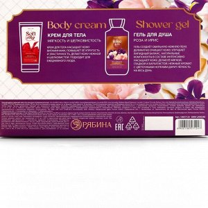 Подарочный набор косметики Rose iris, гель для душа 295 мл и крем для тела 200 мл, FLORAL &amp; BEAUTY by URAL LAB