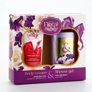 Подарочный набор косметики Rose iris, гель для душа 295 мл и крем для тела 200 мл, FLORAL &amp; BEAUTY by URAL LAB