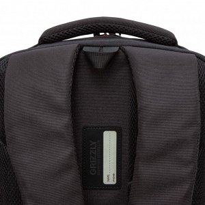 Рюкзак молодежный GRIZZLY с карманом для ноутбука 15", анатомической спинкой, для мальчика, мужской