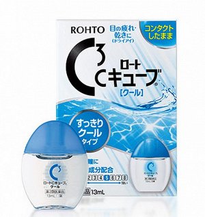 Капли для глаз Rohto C3 для контактных линз.