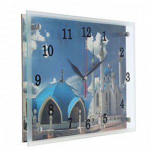 Часы-картина настенные, серия: Город, "Казанская мечеть Кул Шариф", 25х35 см