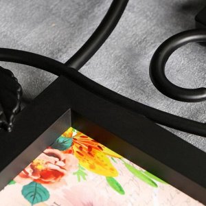 Фоторамка-коллаж на 9 фото 10x15 см «Вьюнок», чёрная, 53x53 см