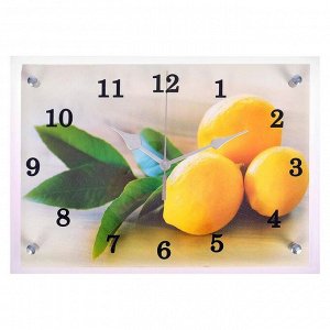 Часы-картина настенные, серия: Кухня, "Лимонный аромат", 25х35 см