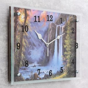 Часы настенные, серия: Природа, "Большой водопад" 25х35 см