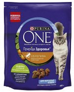 PURINA ONE® ПРИРОДА ЗДОРОВЬЯ корм для взрослых кошек с индейкой и облепихой, 680г