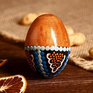 Сувенирный музыкальный инструмент Маракас «Яйцо с узором», 6.5x5x5 см, МИКС