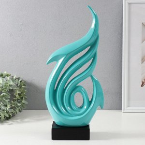 Фигурка керамика «Абстракция. Морские стрелы», бирюзовый, 7.5x18.5x41 см