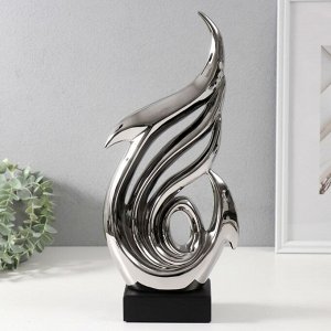 Фигурка керамика «Абстракция. Морские стрелы», серебро, 7.5x18.5x41 см