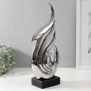 Фигурка керамика «Абстракция. Морские стрелы», серебро, 7.5x18.5x41 см
