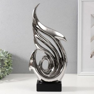 Фигурка керамика «Абстракция. Морские стрелы», серебро, 7.5x18.5x41 см
