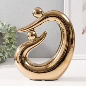 Фигурка керамика «Абстракция. Отцы и дети», золото, 17x5.5x19.5 см