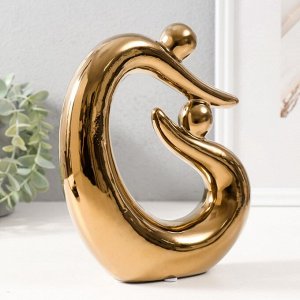 Фигурка керамика «Абстракция. Отцы и дети», золото, 17x5.5x19.5 см