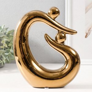 Фигурка керамика «Абстракция. Отцы и дети», золото, 17x5.5x19.5 см