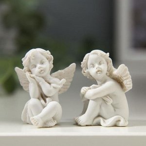 Фигурка полистоун «Ангелок отдыхающий», 3.8x2.6x3 см, МИКС