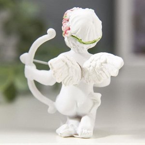 Фигурка полистоун «Купидон», в венке из роз, 6.5x6x5 см, МИКС