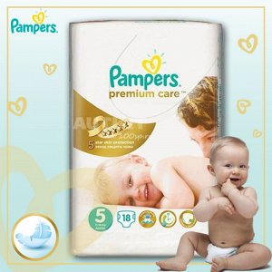 PAMPERS Подгузники Premium Care Junior Микро Упаковка 18