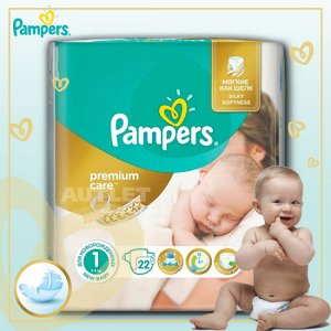 PAMPERS Подгузники Premium Care Newborn 22 шт