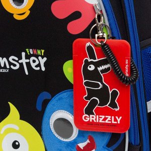 Ранец школьный формованный GRIZZLY с анатомической спинкой на ножках, для мальчика