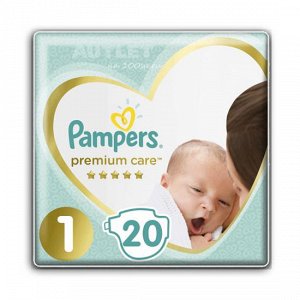 PAMPERS Подгузники Premium Care Newborn (2-5 кг) 20шт
