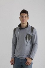 Футболка с длинным рукавом 1147-013 темно-серый
