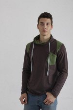 Футболка с длинным рукавом 1147-013 шоколад