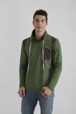 Футболка с длинным рукавом 1147-013 хаки