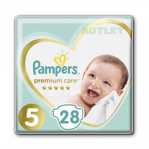 PAMPERS Подгузники Premium Care Junior (11-16 кг) Экономичная Упаковка 28