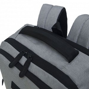 Рюкзак молодежный GRIZZLY с отделением для ноутбука 15", креплением для чемодана и потайным карманом, мужской